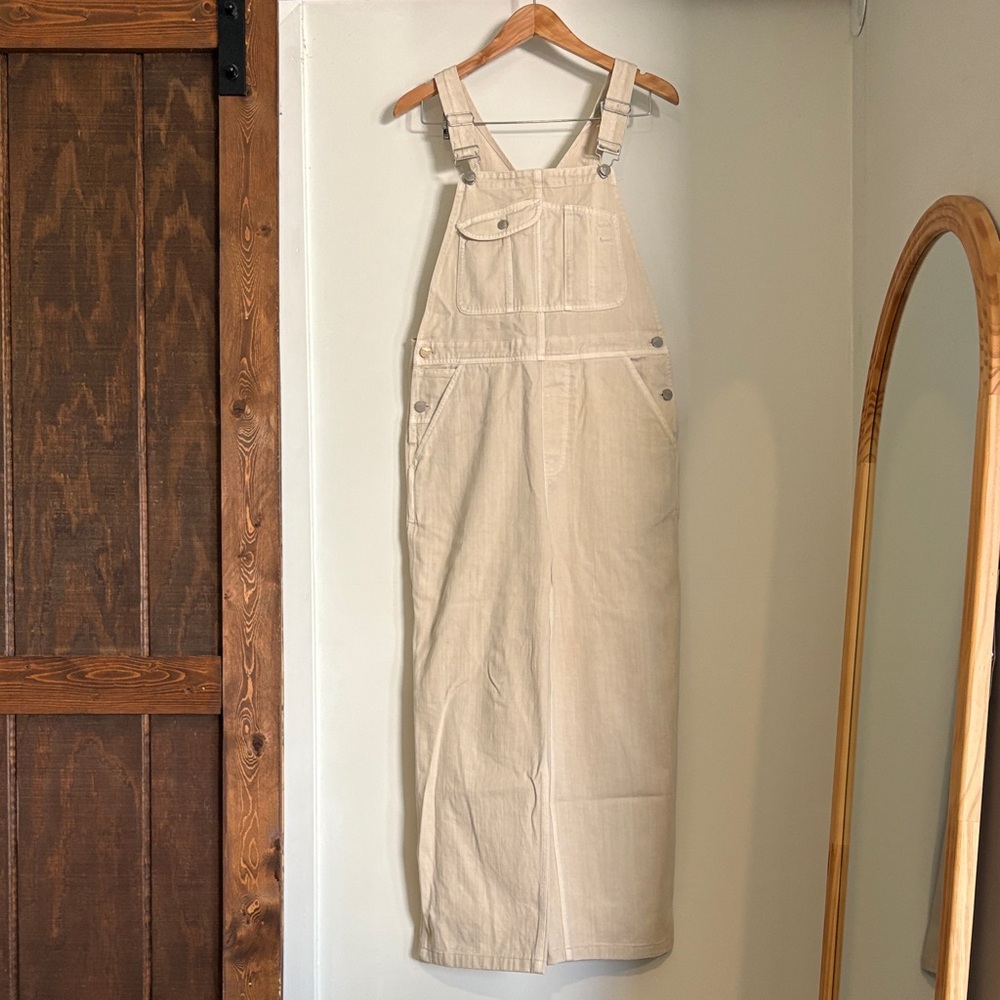 Outerknown creamoveralls, womens size medium